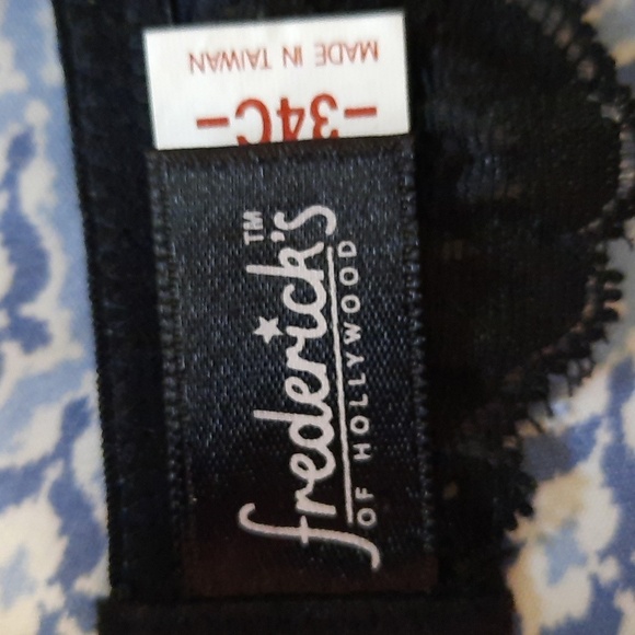 Fredericks Of Hollywood Black Lace Bra 34C - Picture 9 of 12